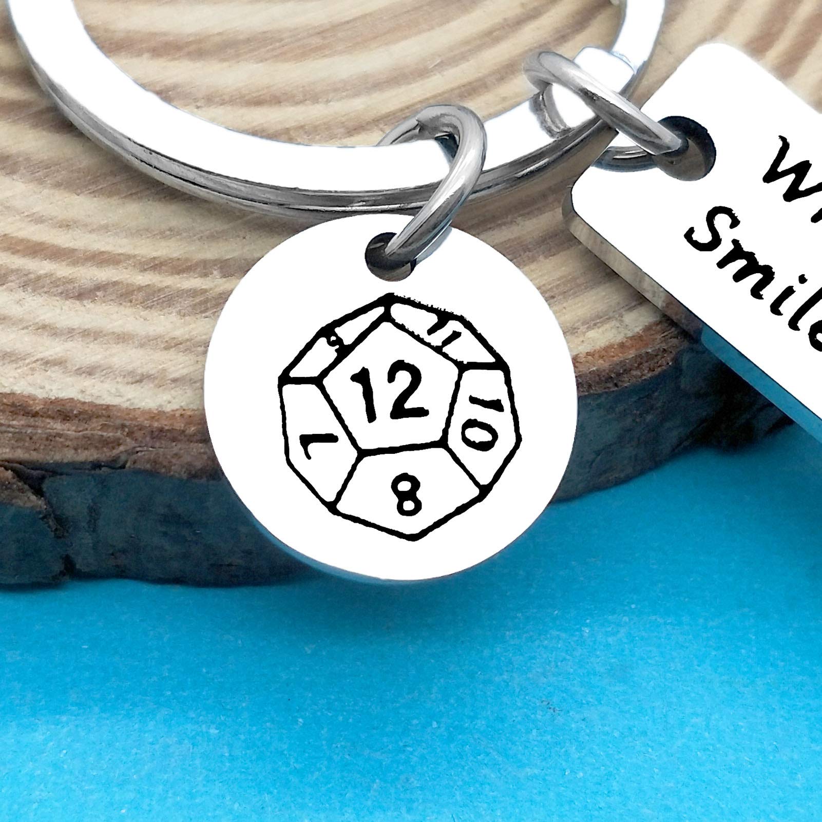 Xiahuyu Keychain Gift for Dungeon Master for DM Gift When The Dungeon Master Smiles It's Already Too Late Keychain Dungeons and Dragons Gift RPG Gift Gamer Gift for Dungeon Masters Fans Gift