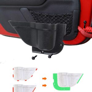 Savadicar DP3 Front Door Storage Pockets, Door Side Insert Organizer Box for 2011-2018 Jeep Wrangler JK JKU 2/4 Door, Interior Storage Expansion Accessories, Black, 2PCs