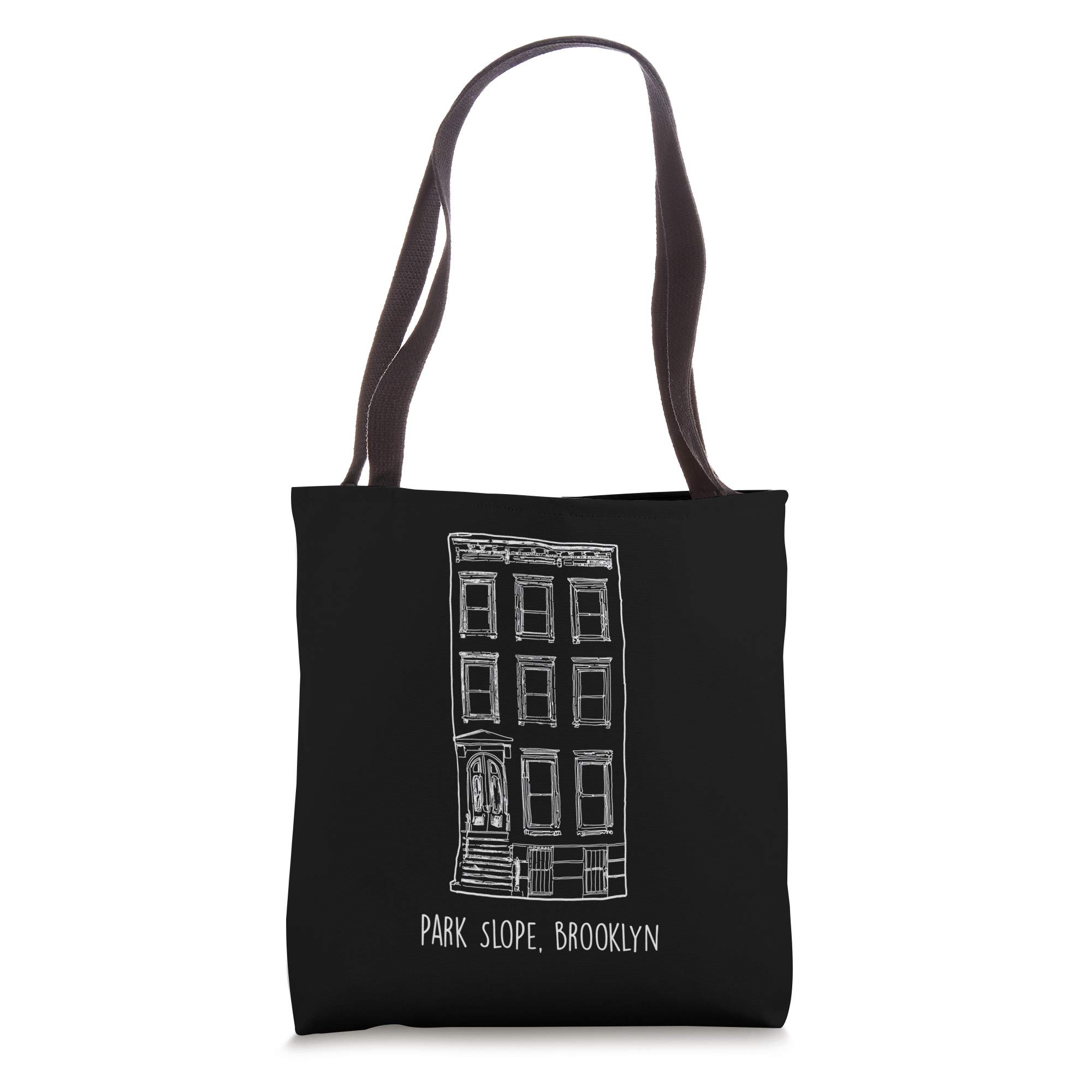 Park Slope Brooklyn Brownstone Illustration Tote Bag