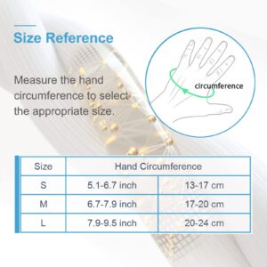 Donfri 2 Pairs Copper Infused Compression Arthritis Gloves, Fingerless Carpal Tunnel Pain Relief Gloves For Men Women, Hand Support Wrist Brace Rheumatoid, Tendonitis, Swelling, Crocheting, Typing (M)