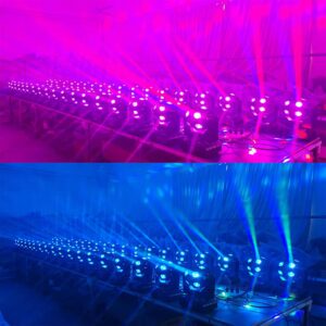 JUNMAN 12x12W RGBW 4 in 1 Football Led Beam Moving Head DJ Disco Stage Wash Light DMX512 13/15 Channels Effect Lighting