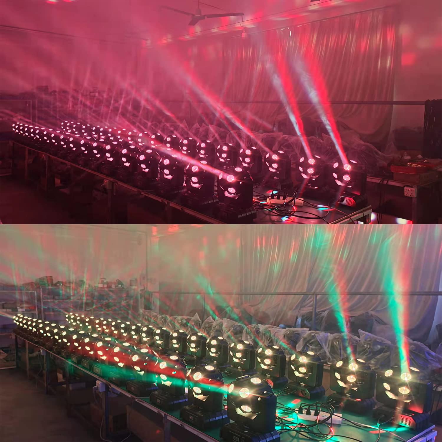 JUNMAN 12x12W RGBW 4 in 1 Football Led Beam Moving Head DJ Disco Stage Wash Light DMX512 13/15 Channels Effect Lighting