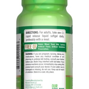 Nature's Truth Biotin 10,000mcg | 100 Softgels | Non-GMO Gluten Free Supplement