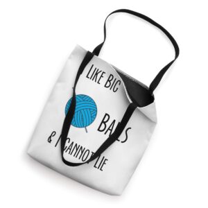 I Like Big Balls funny knitting and crochet gift Tote Bag