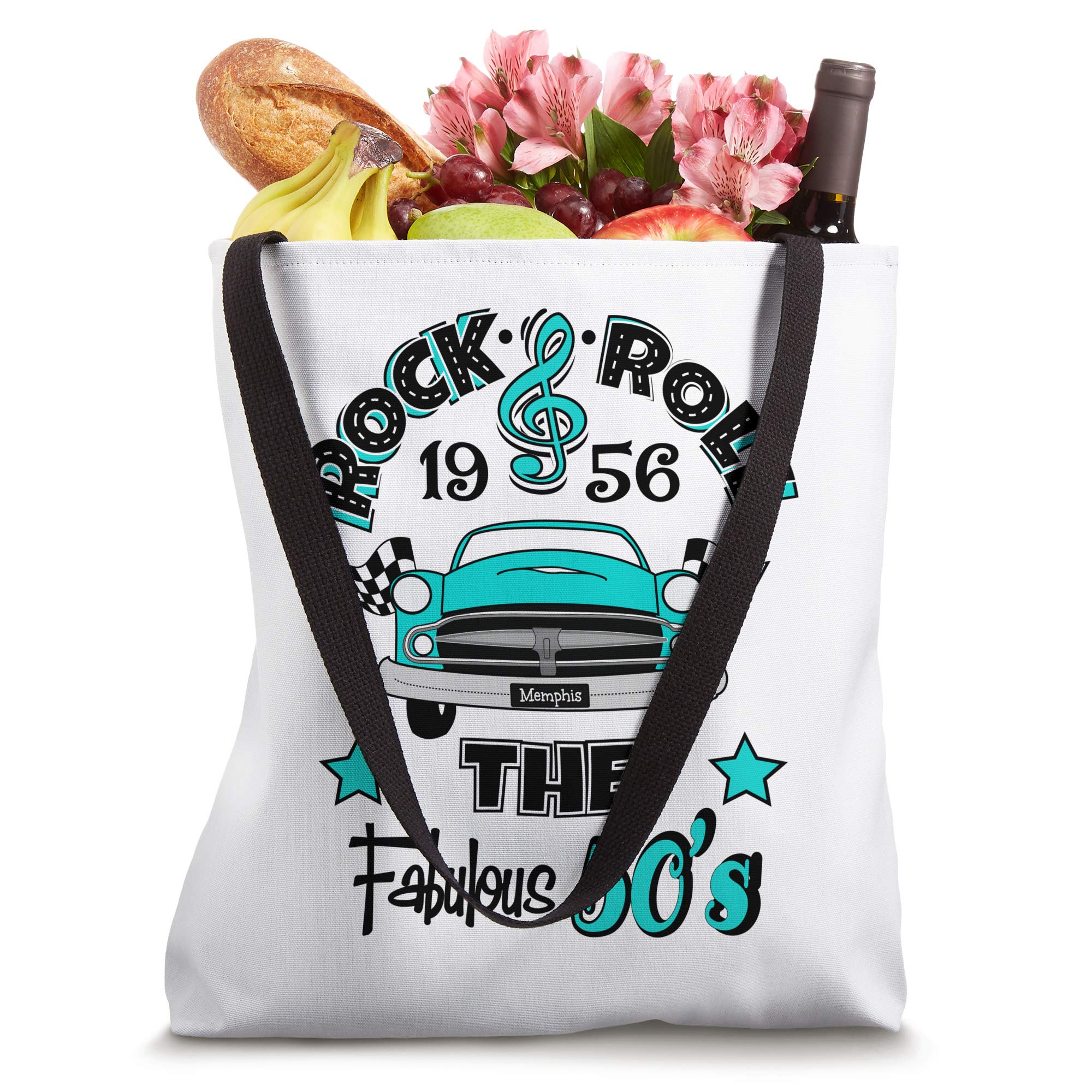 1950s Sock Hop Rockabilly 50s Gifts Doo Wop Rock and Roll Tote Bag