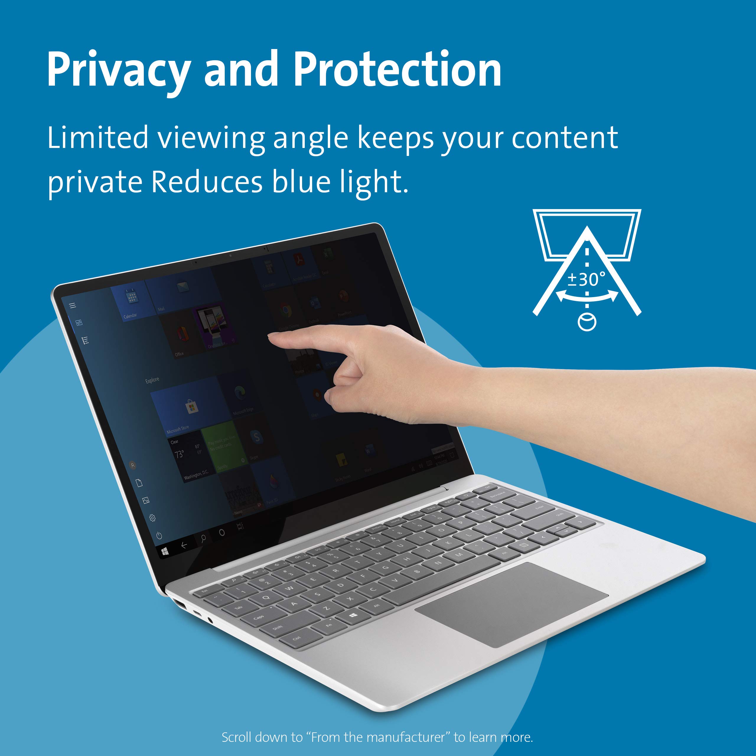 Kensington SA124 Privacy Screen for Surface Laptop Go (K54250WW)