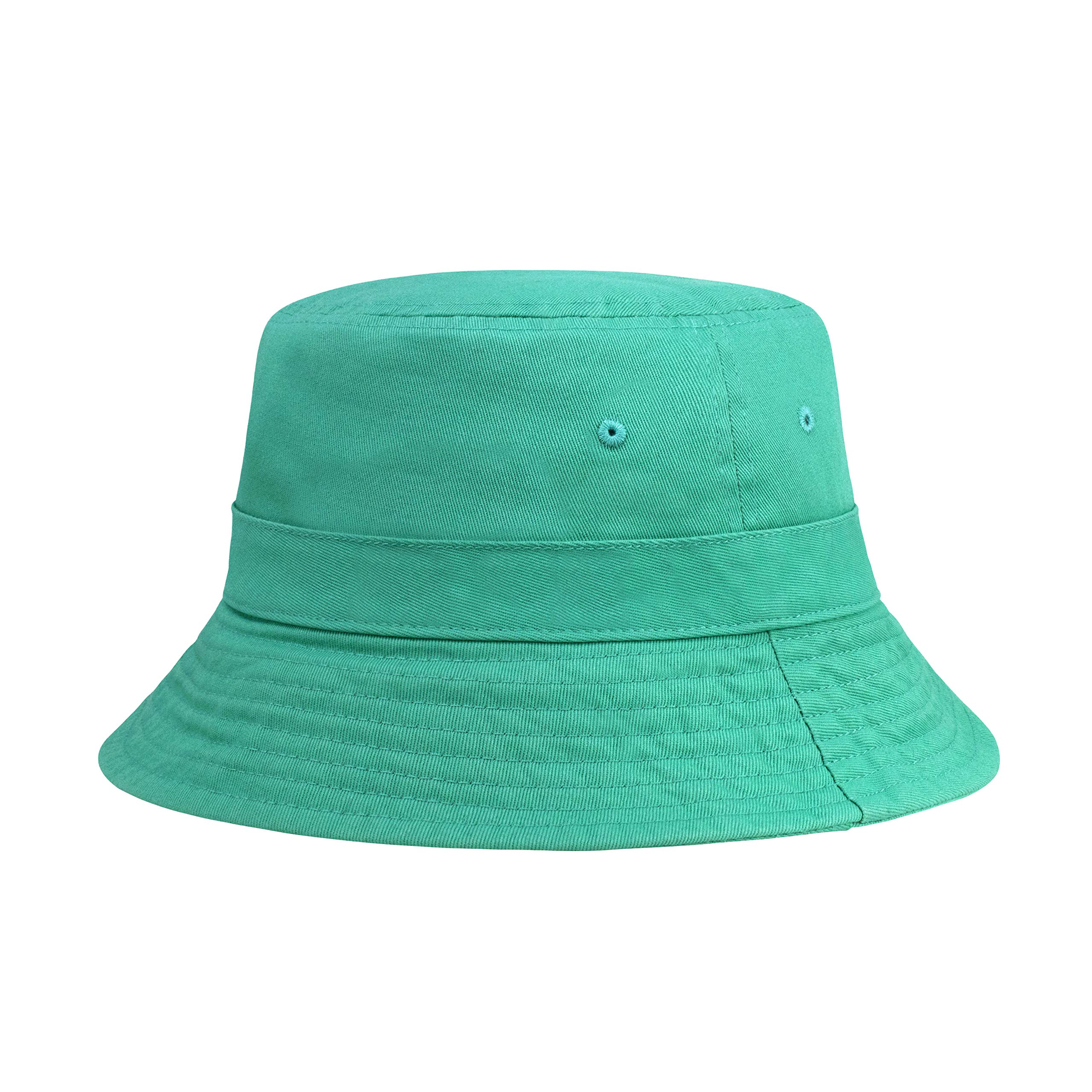 Hot Summer Bucket Hat - Trendy Cotton Sun Hat for Beach, Golf, Fishing - Fun Outdoor Vacation Boonie for Men and Women (Ocean Blue)