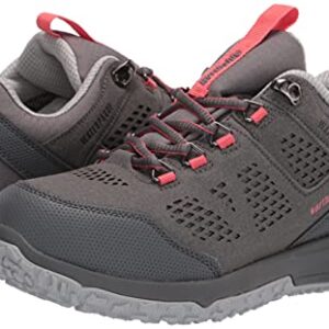 Northside Women's Benton Waterproof Hiking Shoe, Gray/Coral, 6.5