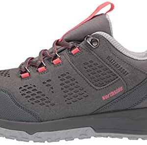 Northside Women's Benton Waterproof Hiking Shoe, Gray/Coral, 6.5