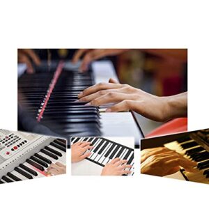 Piano Keyboard Stickers for 88/61/54/49 Key. Colorful Large Bold Letter Piano Stickers Perfect for Kids Learning Piano. Multi-Color, Transparent and Removable