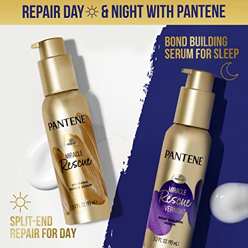 Pantene Hair Serum, Split Ends Hair Treatment, Hair Serum for Frizzy and Damaged Hair, Miracle Rescue, 3.2 oz