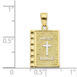 10K w/Rhodium Holy Bible Charm Q10C1038