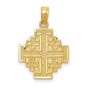 14k jerusalem cross pendant 20mm 15mm style c3832