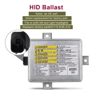 WMPHE HID Headlight Ballast Compatible with Acura TL Acura TSX Honda S2000 Mazda 3 Replacement for X6T02981 W3T10471 X6T02971 33119-S0K-A10 Xenon HID Ballast Headlight Control Unit Module (2 PCS)