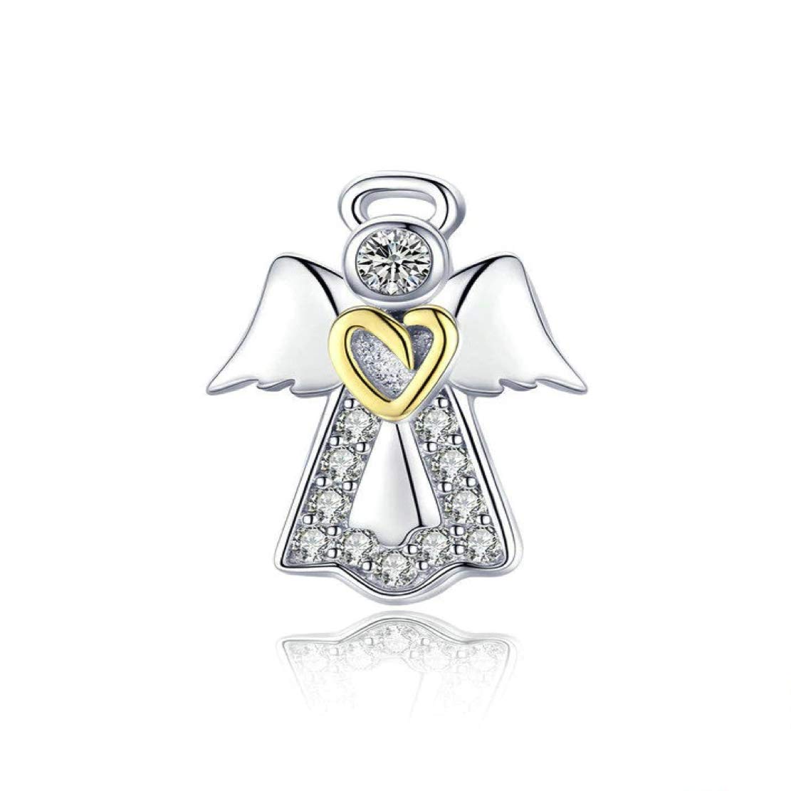 Bolenvi Guardian Angel Memorial 925 Sterling Silver Charm Bead Pendant for Pandora & Similar Charm Bracelets or Necklaces