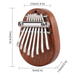 seOSTO Mini Thumb Piano, 8 Key Thumb Piano exquisite Finger Piano with Lanyard Portable Marimba Musical Thumb Piano for Teenagers And Adults Beginners