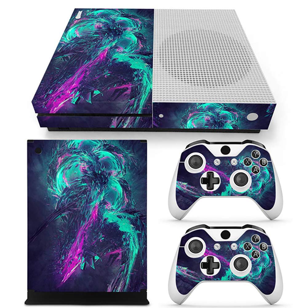 UUShop Protective Vinyl Skin Sticker for Microsoft Xbox One S Slim Oil Painting