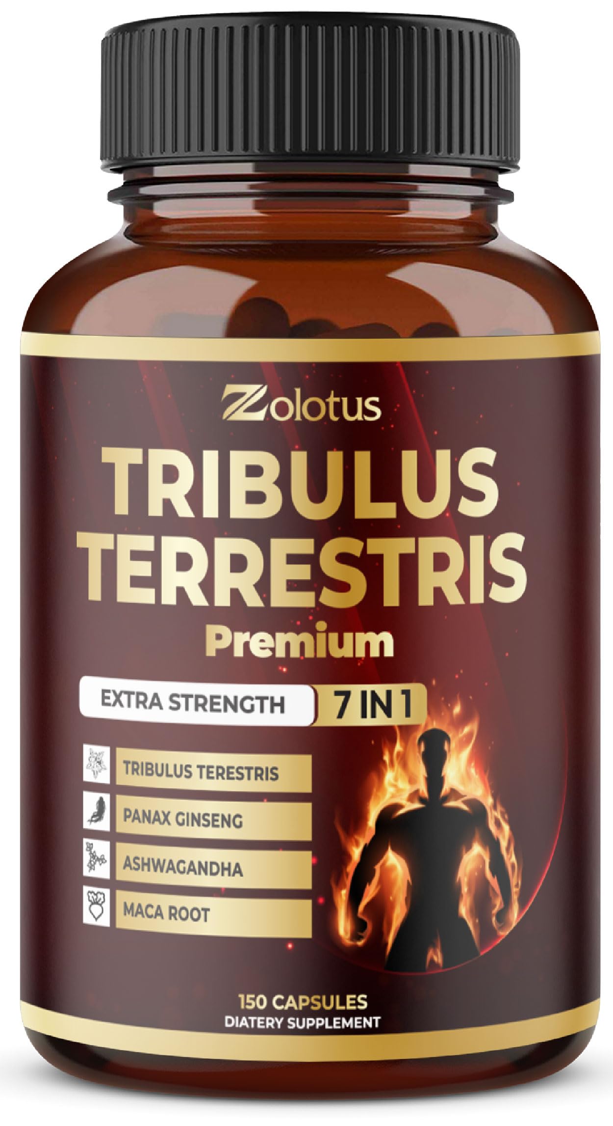 Tribulus Terrestris Supplement for Men & Women, 9050mg Per Capsule, 5-Month Supply with Ashwagandha, Panax Ginseng, Saw Palmetto, Maca, Shilajit