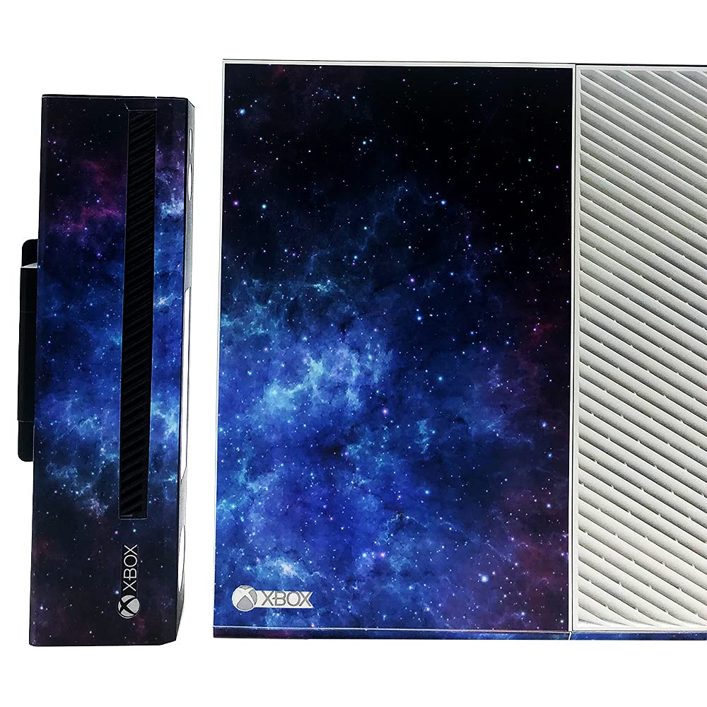 UUShop Protective Vinyl Skin Decal Cover for Microsoft Xbox One Blue and Purple Nebula(Upgraded)