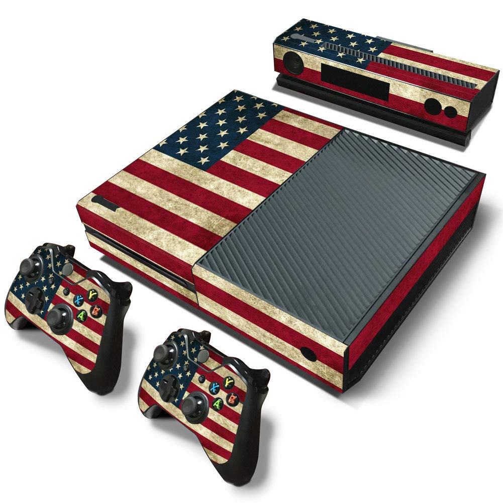 UUShop Protective Vinyl Skin Decal Cover for Xbox One Stars and Stripes