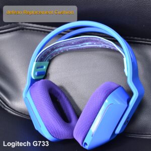 G733 Earpads - defean Replacement Ear Cushion Cover Compatible with Logitech G733 G 733 Lightspeed Wireless Gaming Headset,Ear Pads with Durable Mesh Fabric, Comfort Noise Isolation Foam (Purple)