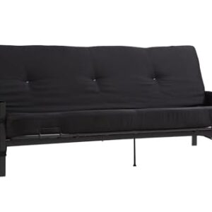 DHP Fairview Storage Futon with 6" Mattress, Black