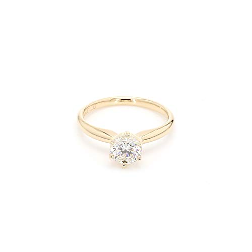 14k Yellow Gold Lab-Grown Diamond Solitaire Wedding Engagement Ring (3/4 cttw, I-J Color, VS2-SI1 Clarity) Size 7