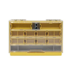 Plano EDGE 3600 Terminal Tackle Storage, Gray and Yellow, Includes 10 Hook Retainers, Rustrictor Rust-Resistant Technology, Waterproof Premium Fishing Utility Box