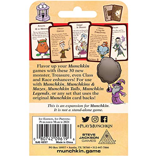 Steve Jackson Games Munchkin Enhancers Card Game (Mini-Expansion) | 30 Cards | Adult, Kids, & Family Game | Fantasy Adventure Roleplaying Game | Ages 10+ | 3-6 Players | Avg Play Time 120 Min | from