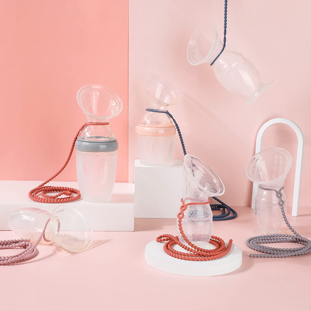 haakaa Silicone Strap Suitable for Gen.1/2/3 Manual Breast Pump Prevent Breast Pump from Falling off During Use (Blush Color) -1pc