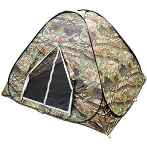 BZTANG Explorer Outdoors 3-4 Persons Camouflage Camping Hiking Easy Setup Instant Pop up Tent (Maple Leaves Green)