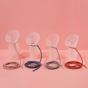 haakaa Silicone Strap Suitable for Gen.1/2/3 Manual Breast Pump Prevent Breast Pump from Falling off During Use (Blush Color) -1pc