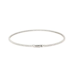 14k White Gold Lab-Grown Diamond Bracelet Stackable (1.50 cttw, F-G Color, VS-SI Clarity) 7.5"