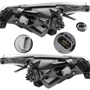 APA Replacement Headlight for 2008 2009 2010 2011 08 09 10 11 Ford Focus S SE SEL Model Pair with Passenger Right and Driver Left Side FO2503244 FO2502244