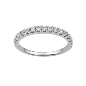 14k White Gold Lab-Created Diamond Wedding Ring Band (1/2 cttw, F-G Color, VS-SI Clarity) Size 6