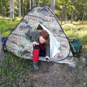 BZTANG Explorer Outdoors 3-4 Persons Camouflage Camping Hiking Easy Setup Instant Pop up Tent (Maple Leaves Green)