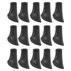 RiToEasysports 15Pcs Trekking Pole Tip Universal Nonslip 11mm Inner Diameter Walking Stick Feet Cover Alpenstocks Accessory