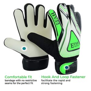 EFAH SPORTS Soccer Goalie Goalkeeper Gloves for Kids Boys Children Football Gloves with Strong Grips