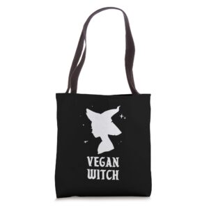 vegan witch funny gym spooky vibes goth halloween costume tote bag