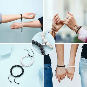 UNGENT THEM Matching Couples Bracelets Relationship His Hers Distance Friendship Bracelet Couples Jewelry Gifts for Women Men Him Boyfriend Girlfriend Bf Gf Friends Lover