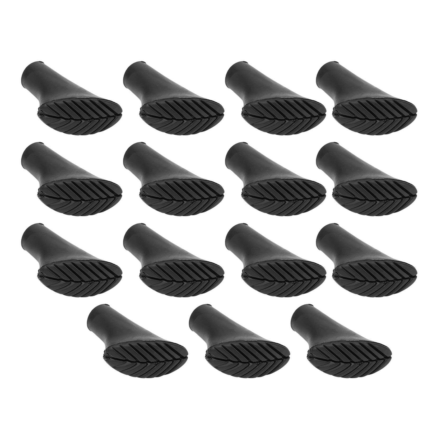 RiToEasysports 15Pcs Trekking Pole Tip Universal Nonslip 11mm Inner Diameter Walking Stick Feet Cover Alpenstocks Accessory