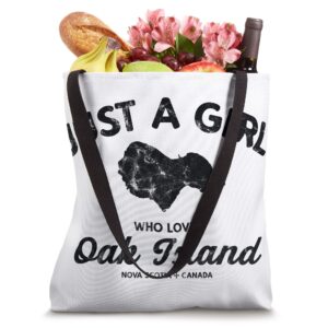 Oak Island Just A Girl Womens Vintage Treasure Map Gift Tote Bag