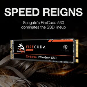 Seagate FireCuda 530 1TB M.2 PCIe Gen4 NVMe SSD - 7300 MB/s, PS5 Compatible, 1275 TBW, 3yr Rescue