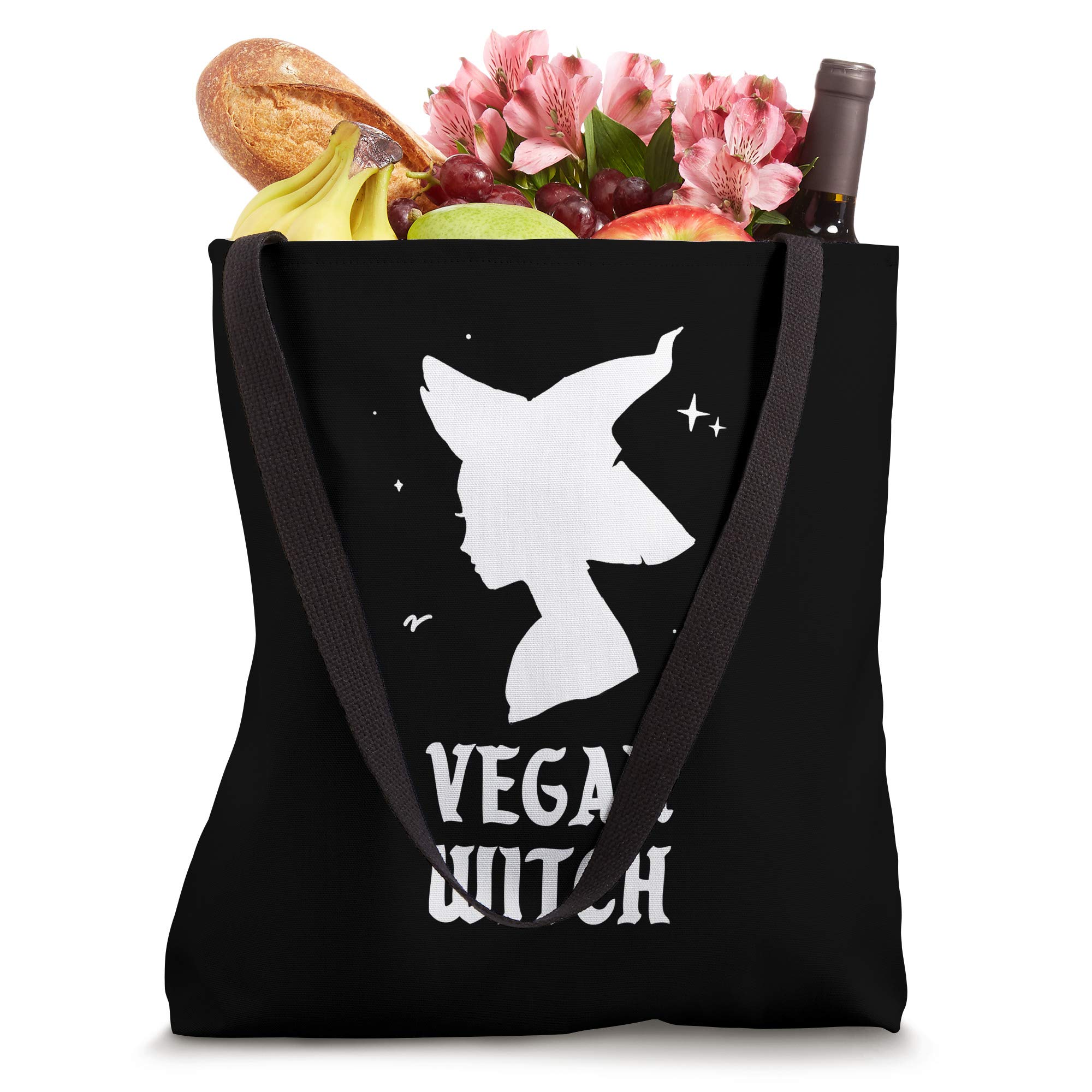 Vegan Witch Funny Gym Spooky Vibes Goth Halloween Costume Tote Bag