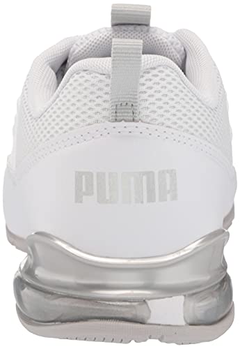 PUMA Women's RIAZE PROWL MOD SWIRL Sneaker, Puma White-Puma Silver, 8