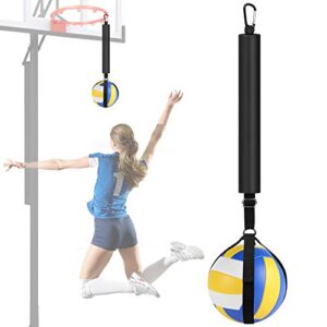 tobwolf volleyball spike trainer, volleyball spike training system for basketball hoop, volleyball equipment training aid improves serving, jumping, arm swing mechanics and spiking power