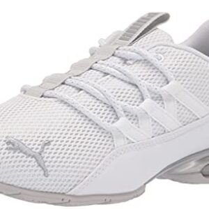 PUMA Women's RIAZE PROWL MOD SWIRL Sneaker, Puma White-Puma Silver, 8