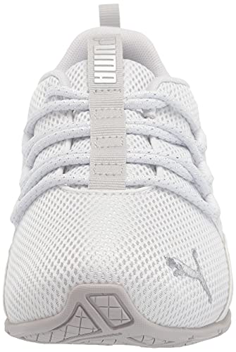 PUMA Women's RIAZE PROWL MOD SWIRL Sneaker, Puma White-Puma Silver, 8