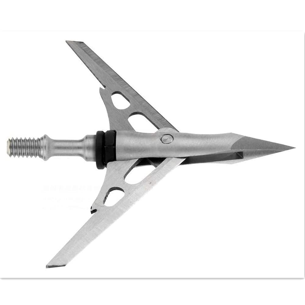 Fay Outdoor Sport 100 Grain Hunting Broadheads Mechanical for Compound Recurve Bow Arrows and Crossbow Bolts with Two Blades (12 PK)