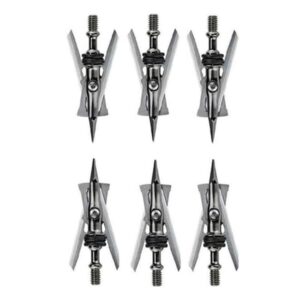 Fay Outdoor Sport 100 Grain Hunting Broadheads Mechanical for Compound Recurve Bow Arrows and Crossbow Bolts with Two Blades (12 PK)